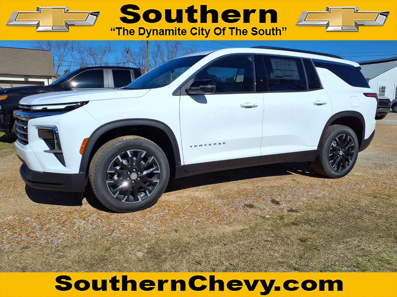 2026 Chevrolet Traverse LT in Summit White — front three-quarter view