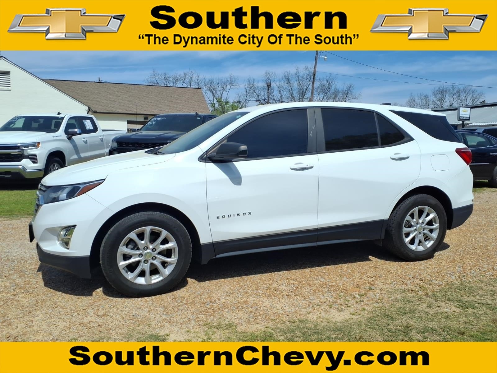 2020 Chevrolet Equinox LS in Summit White — front three-quarter view
